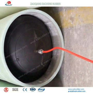 Tapón neumático de la tubería de goma para la tubería de las aguas residuales